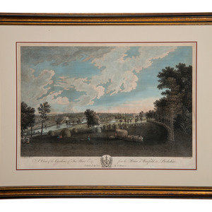 Four English Hand-Colored Landscape