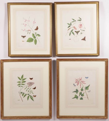 FOUR ENGLISH HANDCOLORED PRINTS