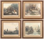 FOUR ENGLISH HUNTING PRINTS 19
