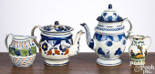 FOUR ENGLISH PORCELAIN TABLEWA