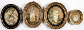 FOUR ENGLISH SILK EMBROIDERIES