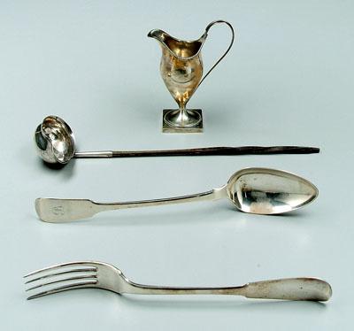 Four English silver items:
