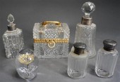 FOUR ENGLISH SILVER MOUNTED CR