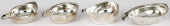 FOUR ENGLISH SILVER PAP BOATS<