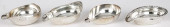 FOUR ENGLISH SILVER PAP BOATS<