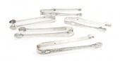 Four English Silver Sugar Tong