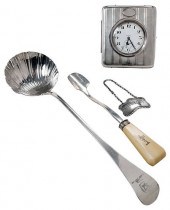 FOUR ENGLISH SILVER TABLE ITEM