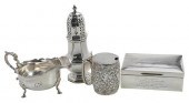 FOUR ENGLISH SILVER TABLE ITEM
