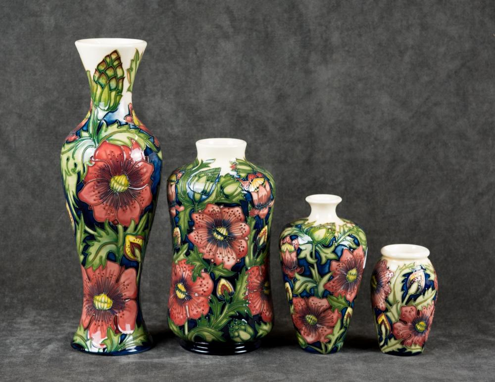 FOUR ENGLISH WILLIAM MOORCROFT