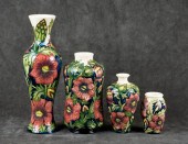FOUR ENGLISH WILLIAM MOORCROFT