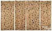 FOUR ENGLISH WOOL ON LINEN CRE