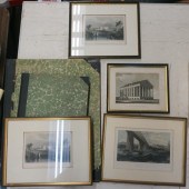 FOUR ENGRAVINGS AND LITHOGRAPH