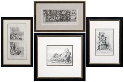 Four engravings, classical