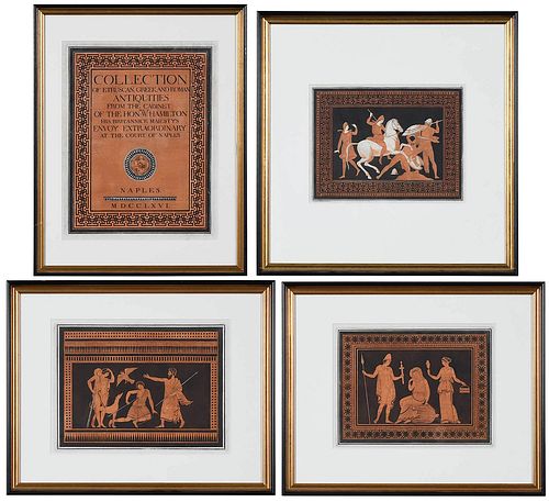 FOUR ENGRAVINGS, TITLE PAGE,