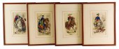 FOUR EQUESTRIAN PORTRAITS OF G