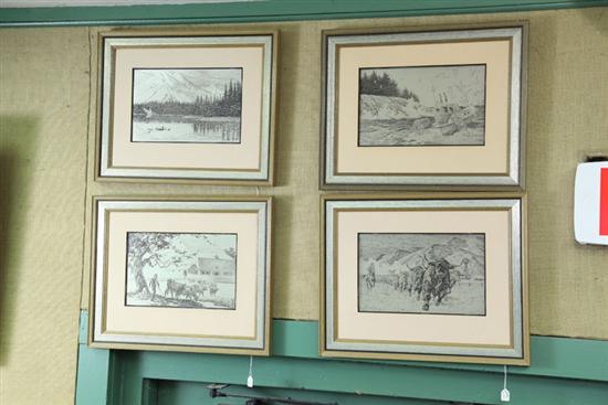 FOUR ETCHINGS ON SILVER BY JAMIE