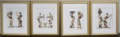 FOUR ETHNOGRAPHIC BUTTERFLY WI