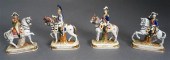 FOUR EUROPEAN PORCELAIN EQUEST
