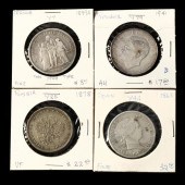 FOUR EUROPEAN SILVER CROWNS To