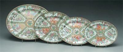 Four famille rose serving platters:
