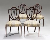 Four Federal mahogany shield-b
