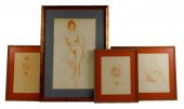 FOUR FEMALE NUDE STUDIES,LARGE