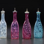 Four Fern Opalescent Glass Bar