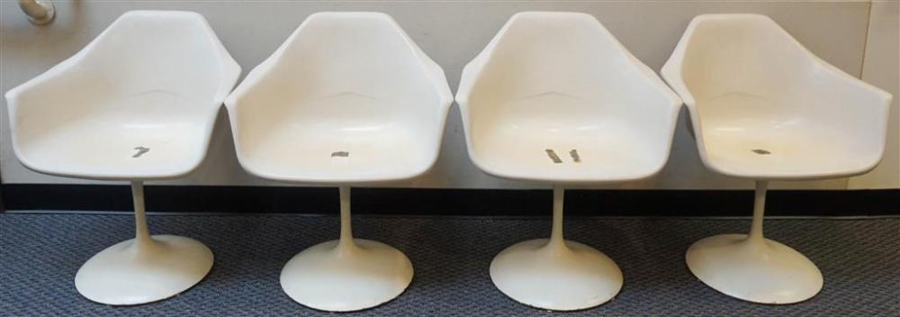 FOUR FIBERGLASS BURKE SAARINEN