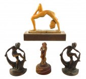 FOUR FIGURAL ACCESSORIES, INCL