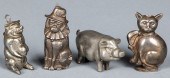 FOUR FIGURAL ANIMAL MATCH SAFE