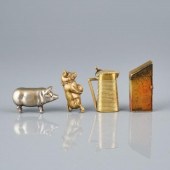 FOUR FIGURAL VESTA MATCH SAFES