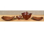 Four fine turned cherry burl l