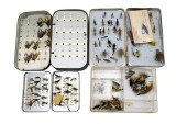 FOUR FLY BOXES OF SALMON FLIES