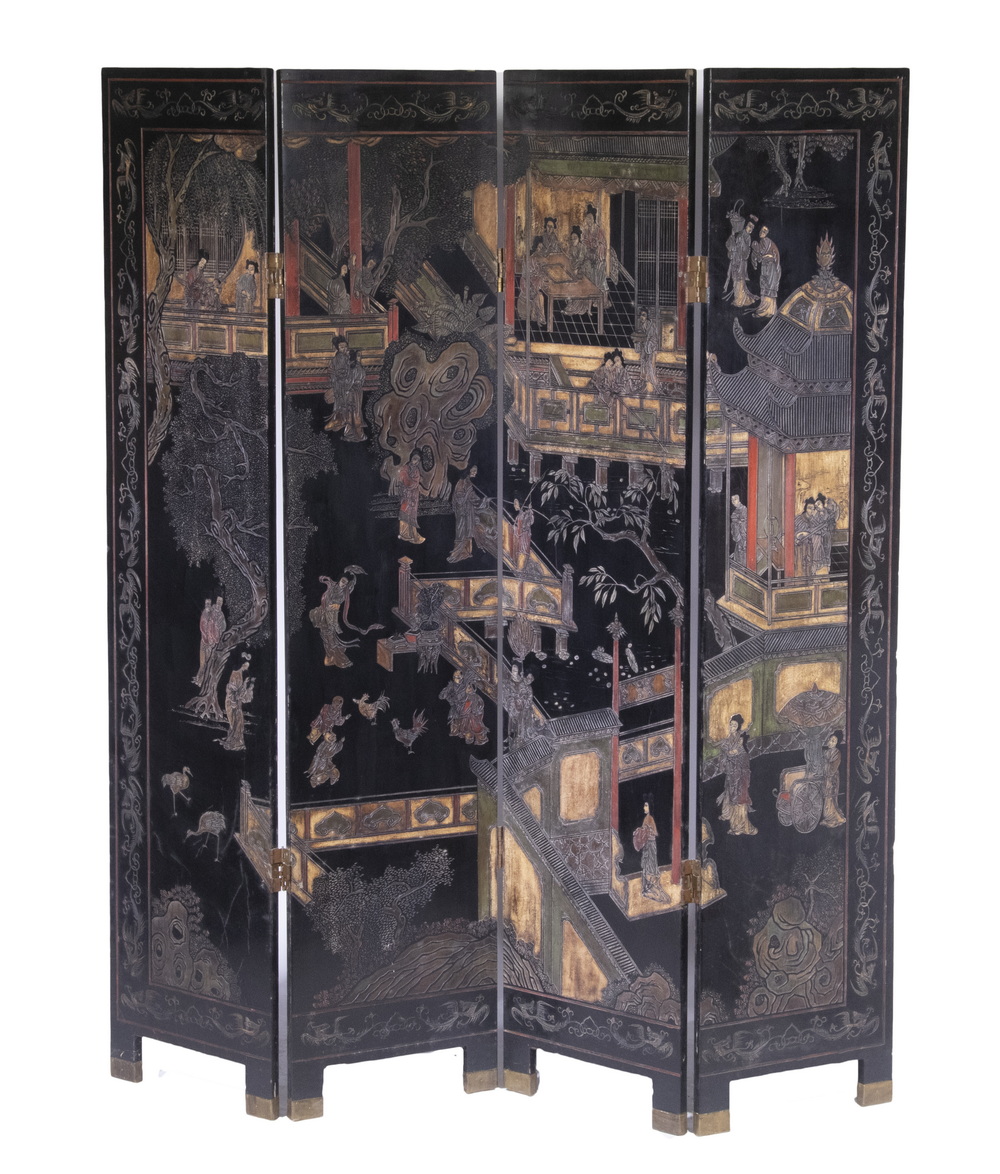 FOUR FOLD CHINESE COROMANDEL