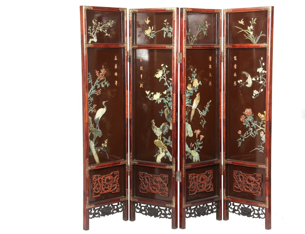 FOUR-FOLD CHINESE LACQUER &