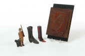 FOUR FOLKSY CARVINGS.  America