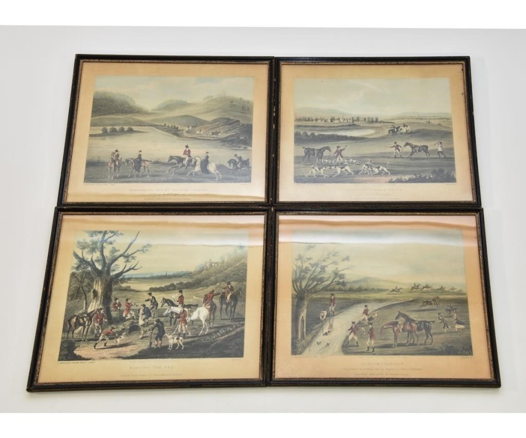 Four fox hunting prints Plates 2,