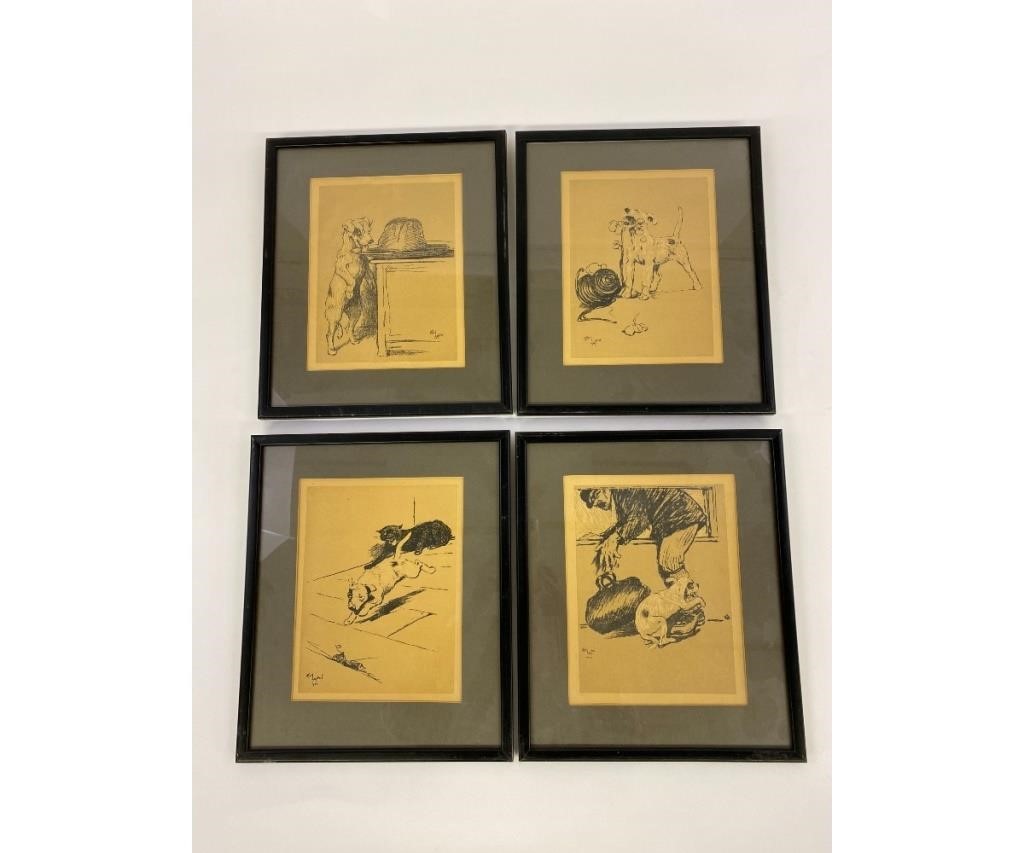 Four framed and matted Cecil