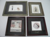 Four framed and signed P. Buck
