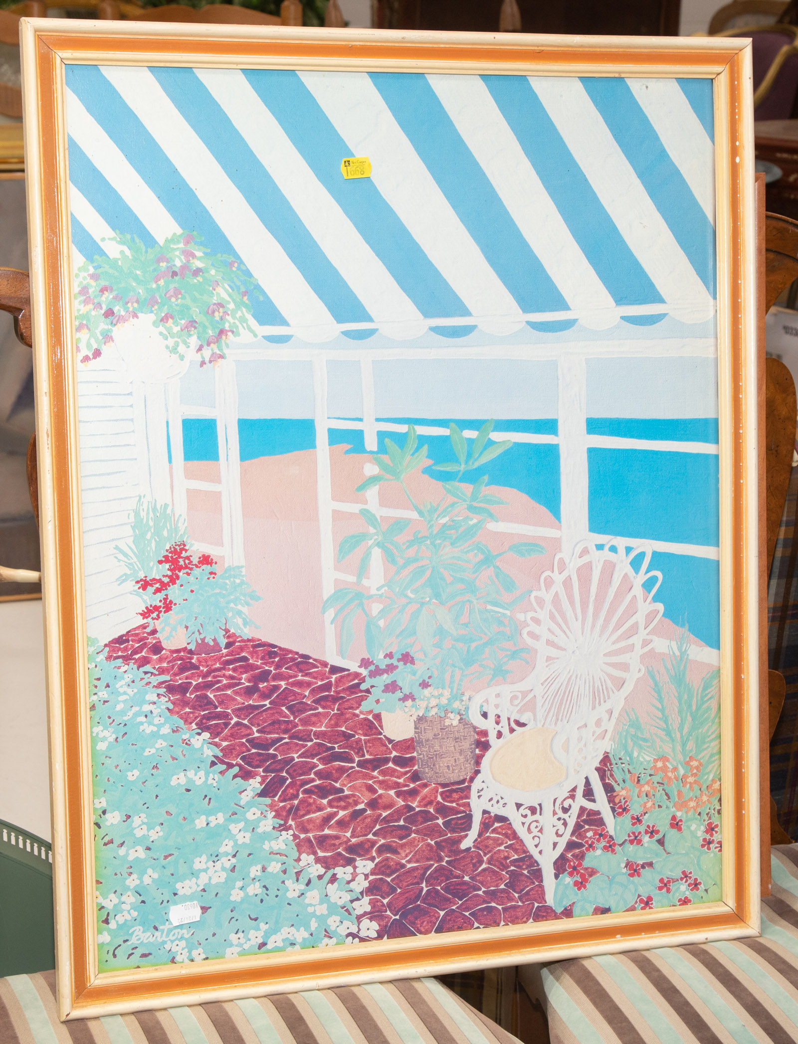 FOUR FRAMED ARTWORKS .