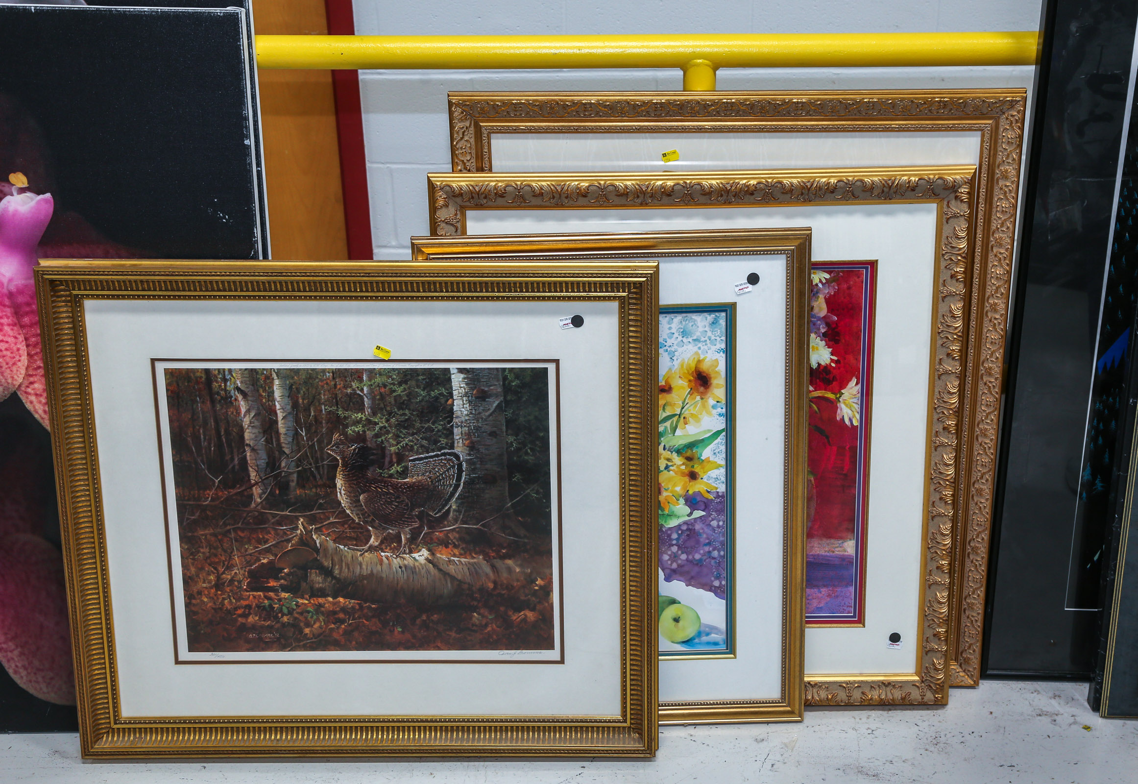 FOUR FRAMED ARTWORKS Comprising