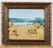 Four framed artworks; includin