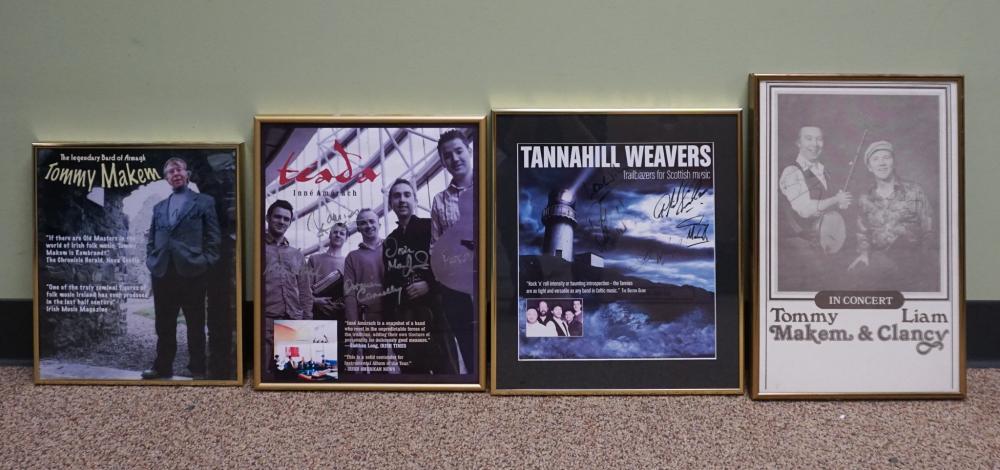 FOUR FRAMED AUTOGRAPHED CELTIC