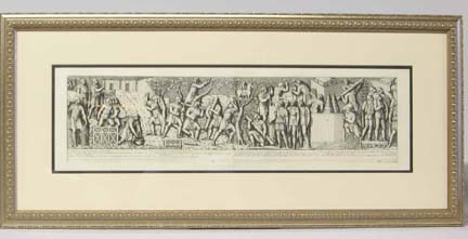Four framed black & white
