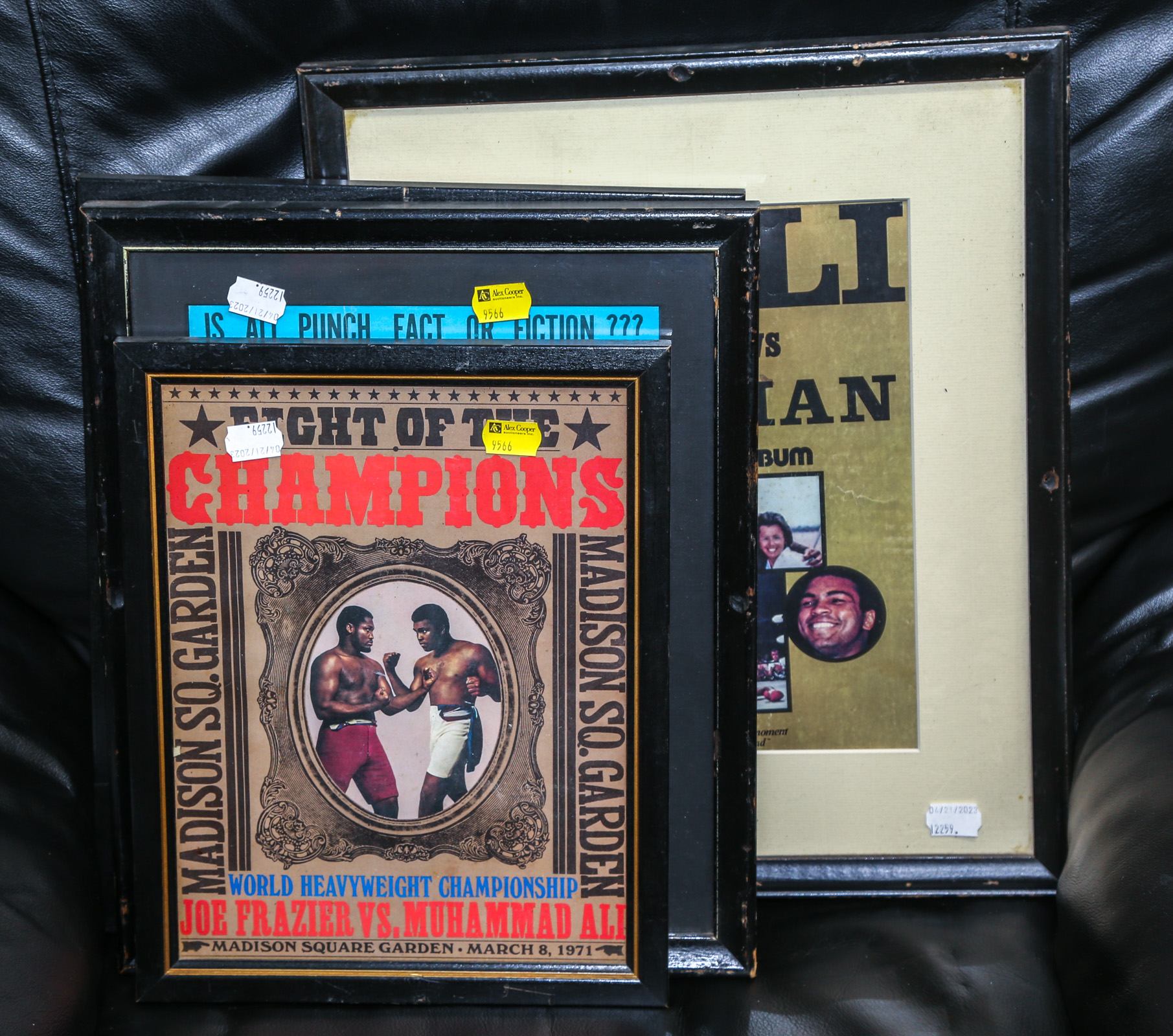 FOUR FRAMED BOXING RELATED ITEMS