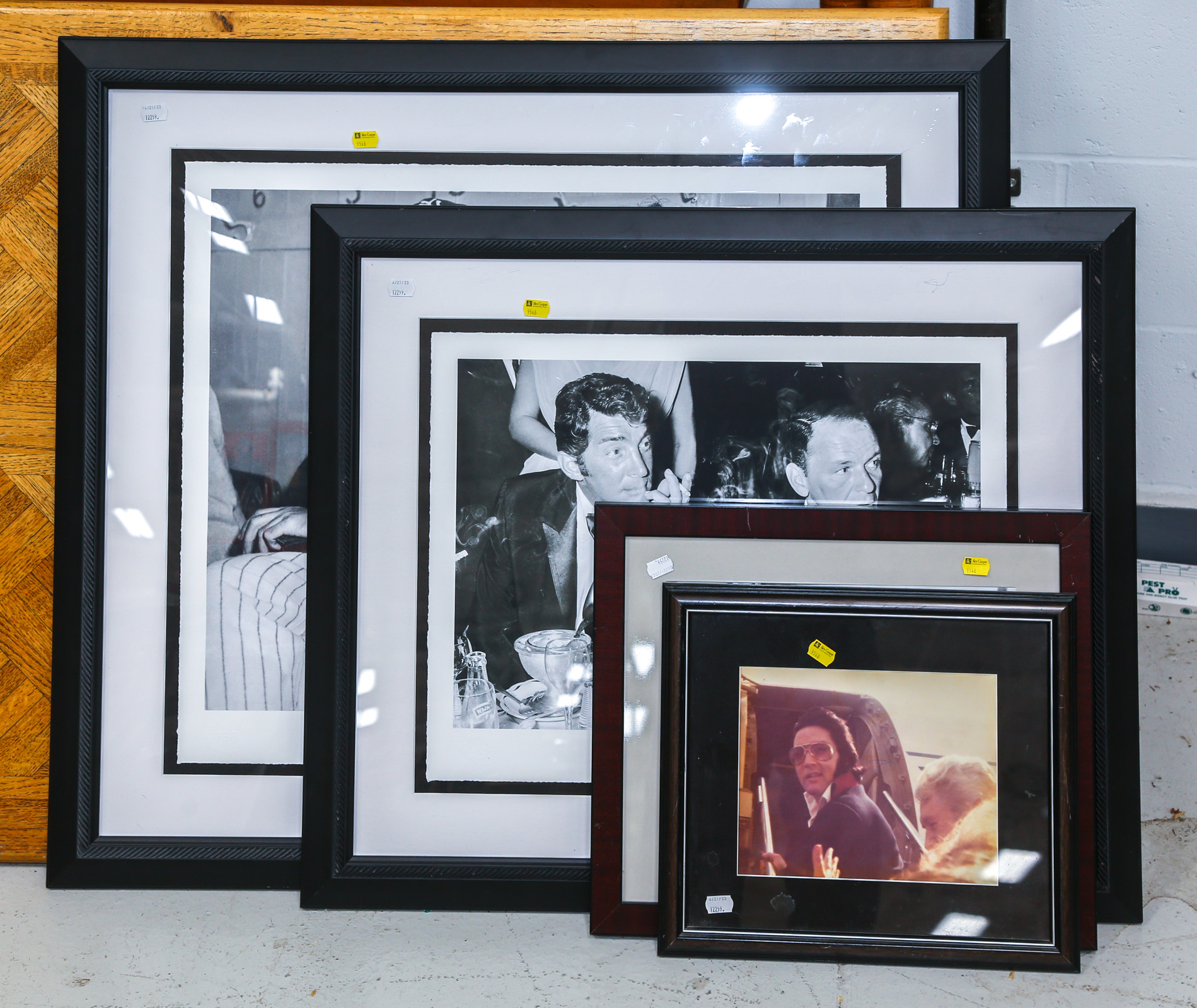 FOUR FRAMED CELEBRITY PHOTOS
