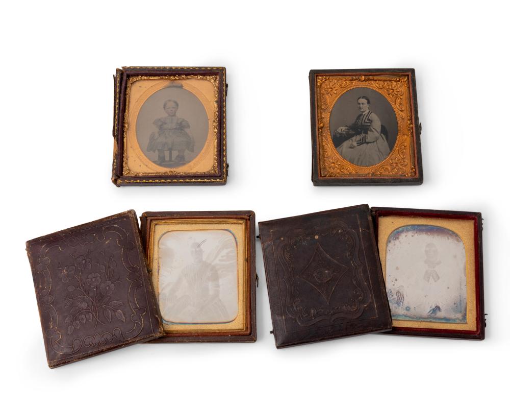 FOUR FRAMED DAGUERREOTYPE