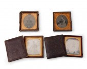 FOUR FRAMED DAGUERREOTYPE PORT
