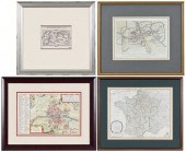 FOUR FRAMED EUROPEAN MAPSengra
