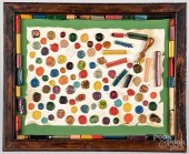 FOUR FRAMED GROUPS OF WRITING
